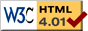 Logo: Diese Seite ist laut W3C HTML 4.01 konform